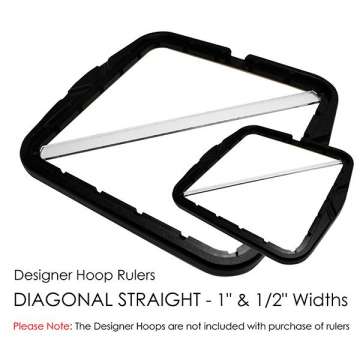 12"  Hoop Ruler Diagonal (.5" width) Custom Order