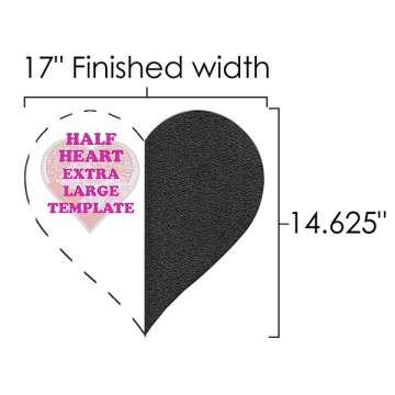 Half Heart XL Template