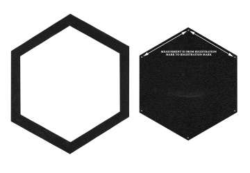 Hexagon Template 3"-4.5" Individual w/Fussy