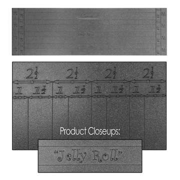 Jelly Roll Ruler -32" Ruler with 1" 1.5" 2.5" wide strips (27" 29.5" slot/strip length)